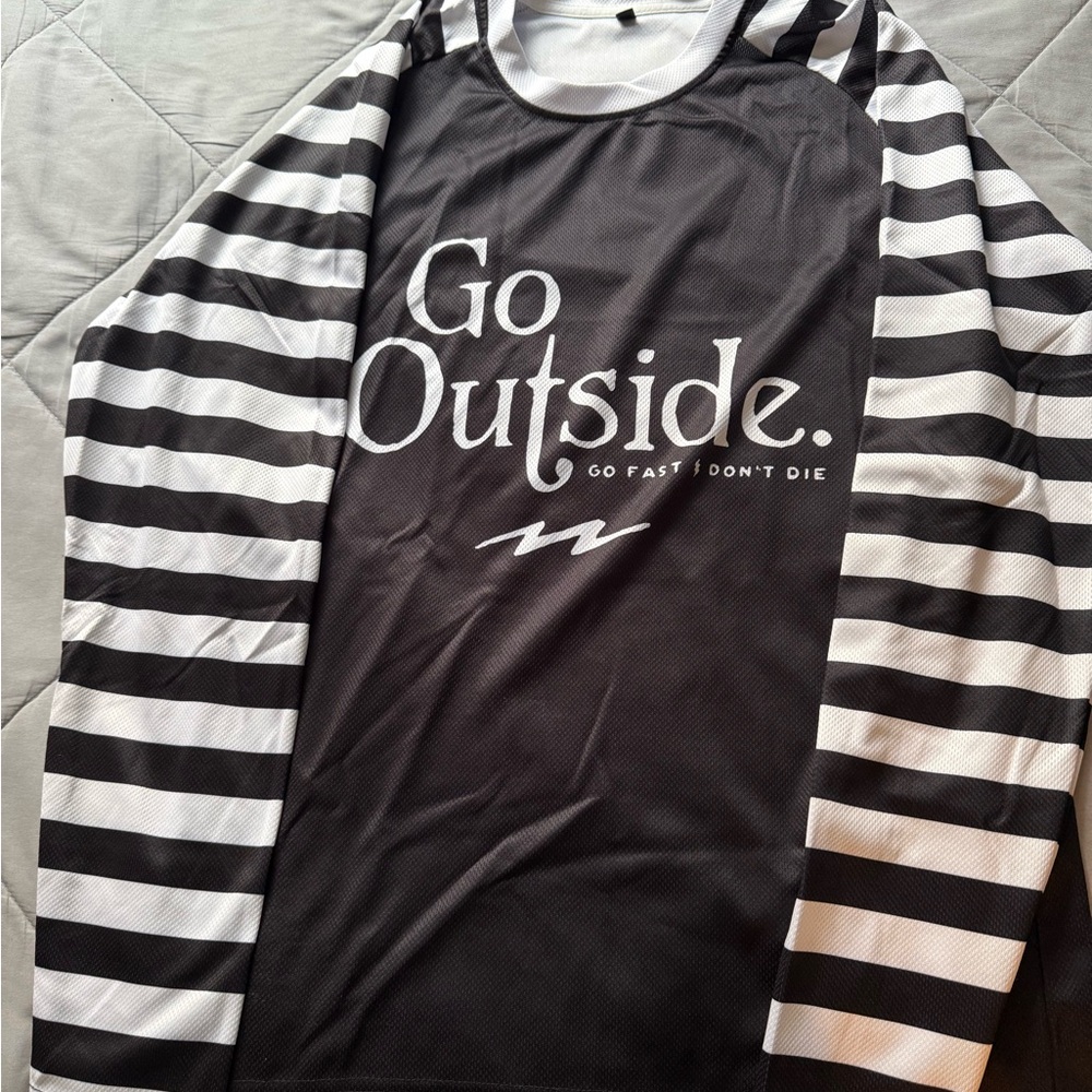 Black and White Striped Men's Shirt